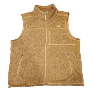 Mens XXL North Face Gordon Lyons Vest Utility Mustard/YellowKnit Fleece Full Zip